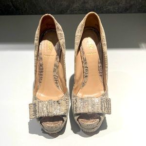 Fendi Deco peep toe heels